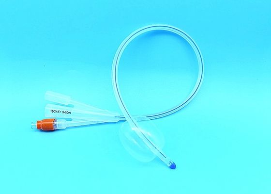 3 Way Latex Free Foley Catheter With Balloon , Three Way Foley Catheter Silicone Material